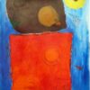 MARRÓN Y ROJO SOBRE AZUL